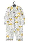 Shop_Pixiefly_White Cars Print Pyjama Set _at_Aza_Fashions