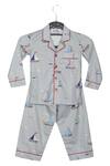 Shop_Pixiefly_Grey Sailboat Print Pyjama Set _at_Aza_Fashions
