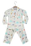 Shop_Pixiefly_White Circus Print Pyjama Set _at_Aza_Fashions