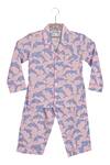 Buy_Pixiefly_Pink Dolphin Print Pyjama Set _at_Aza_Fashions
