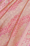 Shop_Ekaya_Pink Handwoven Saree With Unstitched Blouse_Online_at_Aza_Fashions