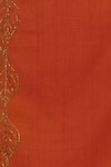 Richa_Orange Cashmere Wool Hand Embroidered Shawl_Online_at_Aza_Fashions