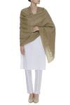 Buy_Richa_Brown Cashmere Wool Hand Embroidered Shawl_at_Aza_Fashions