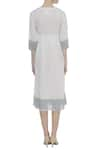 Shop_Eka_White Linen Flared Dress_at_Aza_Fashions