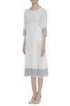 Buy_Eka_White Linen Flared Dress_Online_at_Aza_Fashions