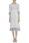 Shop_Eka_White Linen Flared Dress_Online_at_Aza_Fashions