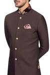 Buy_More Mischief_Brown Embroidered Sherwani Set_Online_at_Aza_Fashions