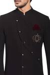 Buy_More Mischief_Black Embroidered Sherwani Set_Online_at_Aza_Fashions