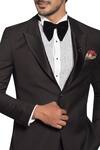 Buy_More Mischief_Black Wool Peak Lapel Collar Suit Set_Online_at_Aza_Fashions