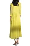 AMPM_Yellow Pintuck Flared Tunic_Online_at_Aza_Fashions