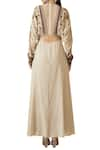 Shop_Tarun Tahiliani_Ivory Embroidered Layered Dress_at_Aza_Fashions