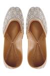 Buy_Jutti Choo_Silver Sequin-embroidered-juttis_at_Aza_Fashions
