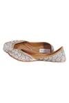 Jutti Choo_Silver Sequin-embroidered-juttis_Online_at_Aza_Fashions