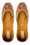 Buy_Jutti Choo_Red Embroidered-juttis_at_Aza_Fashions