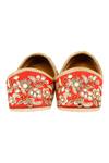 Shop_Jutti Choo_Red Embroidered-juttis_at_Aza_Fashions