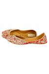 Jutti Choo_Red Embroidered-juttis_Online_at_Aza_Fashions