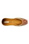 Buy_Jutti Choo_Red Embroidered-juttis_Online_at_Aza_Fashions