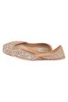 Shop_Jutti Choo_Beige Embellished Sequin Juttis_at_Aza_Fashions