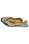 Jutti Choo_Green Floral-embroidered-juttis_Online_at_Aza_Fashions