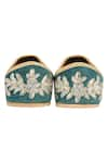 Shop_Jutti Choo_Green Floral-embroidered-juttis_at_Aza_Fashions