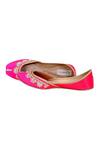 Shop_Jutti Choo_Pink Floral-embroidered-juttis_Online_at_Aza_Fashions