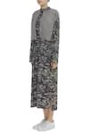 Buy_Kapda By Urvashi Kaur_Black Camo Dress _Online_at_Aza_Fashions