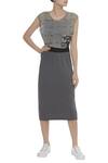 Buy_Kapda By Urvashi Kaur_Grey Cotton Jersey Pencil Skirt _at_Aza_Fashions