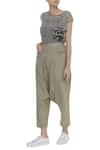 Buy_Kapda By Urvashi Kaur_Beige Draped Pants With Welt Pockets _at_Aza_Fashions