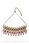 Just Jewellery_Gold Plated Semi Precious Beads Jadtar Choker Necklace_Online_at_Aza_Fashions