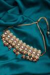 Buy_Just Jewellery_Gold Plated Semi Precious Beads Jadtar Choker Necklace_Online_at_Aza_Fashions