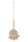 Buy_Just Jewellery_Gold Plated Jadtar Circular Mangtikka _at_Aza_Fashions