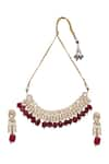 Buy_Masaya Jewellery_Bead And Kundan Choker Jewellery Set_at_Aza_Fashions