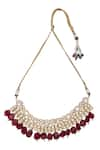 Masaya Jewellery_Bead And Kundan Choker Jewellery Set_Online_at_Aza_Fashions