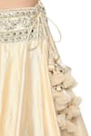 Shop_Preeti S Kapoor_Beige Dupion V Neck Embroidered Lehenga Set _Online_at_Aza_Fashions