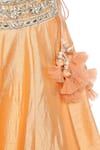 Shop_Preeti S Kapoor_Peach Dupion Embellished Gota Patti Embroidered Lehenga Set _Online_at_Aza_Fashions