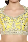 Buy_Preeti S Kapoor_Yellow Dupion Embellished Gota Patti Embroidered Lehenga Set _Online_at_Aza_Fashions