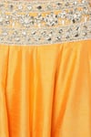 Shop_Preeti S Kapoor_Orange Dupion Embellished Gota Patti Embroidered Lehenga Set _Online_at_Aza_Fashions