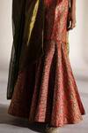 Buy_Mimamsaa_Red Agni Brocade Silk Kurta Sharara Set_Online_at_Aza_Fashions