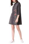 Buy_Shahin Mannan_Grey Hand Embroidered Dress _at_Aza_Fashions