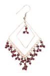 Buy_Sangeeta Boochra_Gold Plated Beads Geometric Danglers _Online_at_Aza_Fashions