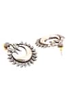 Sangeeta Boochra_Silver Plated Crescent Stud Earrings _Online_at_Aza_Fashions