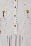 S & V Designs_Brown Tassel Embroidered Dress_at_Aza_Fashions