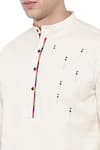 Shop_Mayank Modi - Men_Beige Cotton Embroidered Geometric Kurta Set _Online_at_Aza_Fashions
