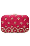 Buy_House of Vian_Pink Bead Embroidered Clutch _at_Aza_Fashions