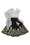 Buy Fayon Kids Black Silk, Cotton, Net Gota Patti, Embroidery, Sequins Lehenga Set at Aza Fashions Buy_Fayon Kids_Black Silk, Cotton, Net Gota Patti, Embroidery, Sequins Lehenga Set _at_Aza_Fashions
