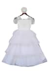 Buy_Fayon Kids_White Net Embroidery Frill Layered Gown _at_Aza_Fashions