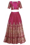 Buy_Surendri_Pink Printed Lehenga Set_Online_at_Aza_Fashions