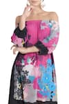 Pankaj & Nidhi_Multi Color Floral Print Dress_Online_at_Aza_Fashions
