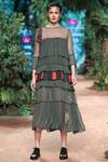 Buy_Rina Dhaka_Green Printed Tiered Dress_at_Aza_Fashions