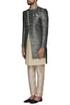 Arihant Rai Sinha_Beige Layered Sherwani Set_Online_at_Aza_Fashions